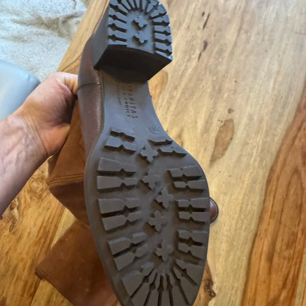 Brand new Hispanitas Brown Leather Knee-High Boots size 36 - Picture 5 of 8